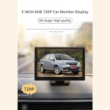 5-palcový displej AHD 720P Auto Monitor S Vysokým Rozlišením Obrazu pro Auto Zadní Pohled Systému