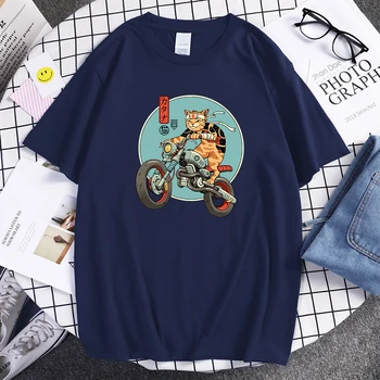 Catana Motocyklové Oblečení Hip Hop Oversize Tričko Vintage Letní Tričko Módní Značky Vysoce Kvalitní Bavlny Ulici Pot Soft Top