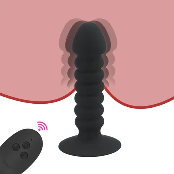 Korálek Dildo Vibrátor Anální Plug Sexuální Hračky Pro Muže přísavkou Butt Plug Silikonové Dálkové Ovládání Mužské prostaty Masér Vibrátor