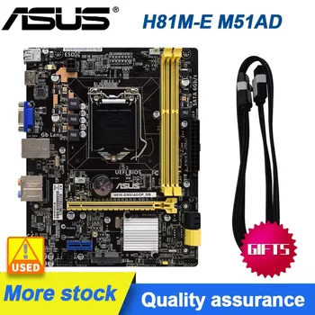 ASUS H81M-E/M51AD/DP MB základní Deska DDR3 16GB LGA 1150 Pro Základní i7i5i3 procesory, PCI-E 2.0 SATA 3 Intel H81 Micro ATX Placa-mãe