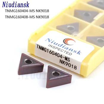 10ks TNMG160404 MS TNMG160408 MS NK9018 100%Originální CNC Soustružení Vložky CNC Soustruh Karbidovými Vložkami z Nerezové Oceli Nástroje
