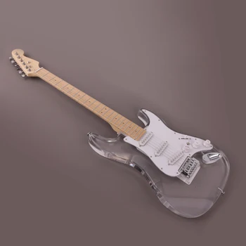 Kvalitní ST akryl elektrická kytara s modrým led světlem electricas elektro electrique guitare guiter música gitar kytary