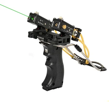 Nové Skládací Vysoká Přesnost Laserové Zaměření Prak Lovecký Luk High-End Gumička Na Zápěstí Katapult Pro Venkovní Silné Střílení