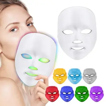 7 Barvy IPL LED Obličejové Masky Photon Terapie Anti-Akné, Odstranění Vrásek Omlazení Pleti Obličej Péče o Pleť Nástroje NOBOX Krása Maska