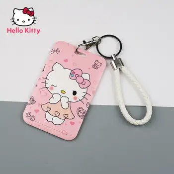 Hello Kitty Klíčenka Cartoon Doll Studentské Jídlo Card Bus Metro Card Access Control Karty Pracovní Povolení Odznak Na Krk