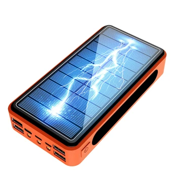 Solární Power Bank 50000mAh Solární Nabíječka 4 USB Typu C Powerbank Externí Baterie pro Xiaomi MI iPhone 11 8 X Smartphone Poverbank