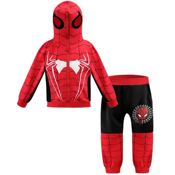 Podzimní Chlapce Spiderman Sada Kreslený Módní Jaro dvoudílné Děti Mikina Dlouhý Rukáv Sady Butik Dětské Oblečení, Oblečení Chlapci
