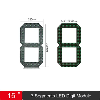 15 palcový 7 Segmentový Displej Počet LED Displej Pro Cena/Čas/Teplota/Skóre Podepsat Venkovní Vodotěsné Digitální modul