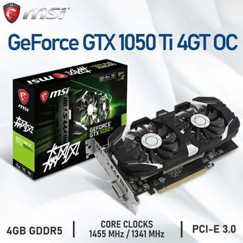 MSI GeForce GTX 1050 Ti 4GT OC 4GB GDDR5 chladič Grafická Karta 128bit DVI DP HDMI-Kompatibilní Grafická Karta MSI GAMING Raphic Karty