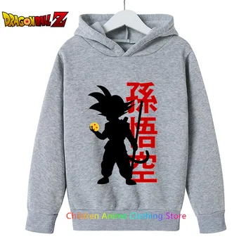 Anime Goku Mikina Děti Dragon Ball z Mikiny Dětské pánské Oblečení, Podzim Děti s Kapucí Dívky Oblečení Vegeta svetr