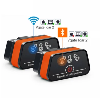 Vgate iCar2 Bluetooth/Wifi OBD2 Scanner pro Android/PC/IOS elm327 OBD 2 Car Diagnostics Autoscanner ELM 327 OBDII Kód Reader