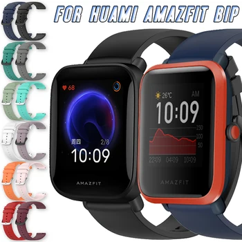 Pro Huami Amazfit Bip / S / Lite & Bip U / U Pro 20mm Silikonový Řemínek Náhradní pásek na hodinky Sportovní Náramek Correas Příslušenství