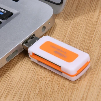 Mini USB2.0 4 Sloty pro Karty Smart Card Reader SD/MMC, TF, MS, M2, Čtečka paměťových Karet