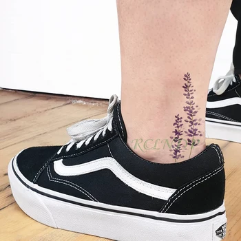 Vodotěsný Dočasné Tetování Nálepka levandule trávy Falešné Tatto Flash Tetování Tatouage ruku, nohu, rameno Pro Ženy, dívky femme