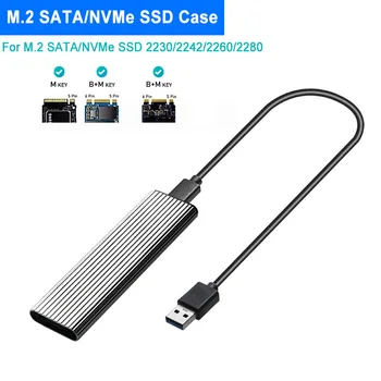 Duální Protokol M2 NVMe/SATA SSD Případě 10gb HDD Box M. 2 NVME NGFF SSD na USB 3.1 Skříň typu C na Typ-pro M. 2 Pevný Disk NOVÝ