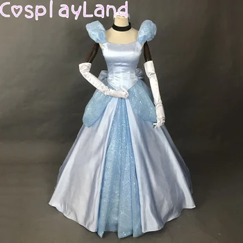 Princess Šaty Cosplay Kostým Modré Šaty Halloween Kostýmy Narozeniny Ples Šaty Ženy Módní Šaty