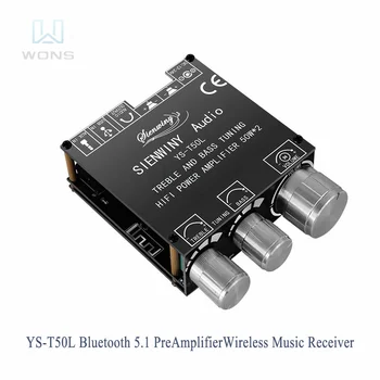 YS-T50L Bluetooth 5.1 s Přední Vysokou a Nízkou Výšku Stereo Digitální Zesilovač Modul Tón Ekvalizér Předzesilovače hi-fi Audio
