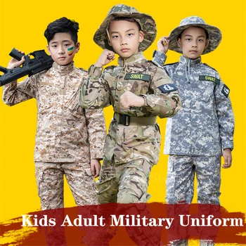 Armáda Vojenské Uniformy Speciální Síly Taktické Oblečení Děti ACU CP Kamufláž Boj Prokázáno, Bunda, Kalhoty, Muži, Pracovní Oblečení Airsoft