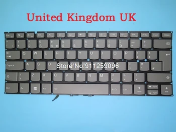 Laptop Klávesnice Pro Lenovo YOGA 920-13IKB Flex Pro-13IKB Spojené Království velké BRITÁNIE S Podsvícením Šedé Nové