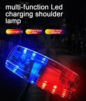 LED Rameno Taktická Policejní Svítilna s Klipem USB Dobíjecí Pochodeň Bike Světlo Helmu Varovat, Světla, Bike Příslušenství