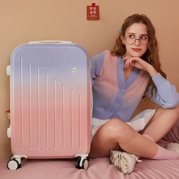 Nové Luxusní Dámské růžové cestovní zavazadla 20