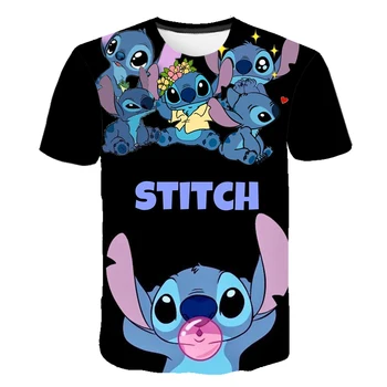 Disney Filmy Lilo Stitch 3D Tisku Dítě Krásné tričko Letní Děti, Kreslené Filmy, trička Legrační Chlapci Dívky 3-14Y Oblečení