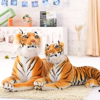 Obrovské Realistické Tygr, Leopard Plyšové Hračky Plněné Měkké Divokých Zvířat Simulační Bílý Tygr Jaguár Panenky, Děti, Děti, Dárky K Narozeninám