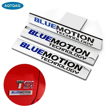 AQTQAQ 1 Kus 3D Metal Blue Motion Auto Boční Nárazník Zadní Kufr Znak Odznak, Nálepka, Nálepky pro VW Sagitar CC Sagitar, Golf 6