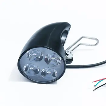 36V 48V eBike Lehký Skútr Lampa Elektrické Kolo 4 LED Přední Světlomet Ultra-Jasný Reflektor s Roh