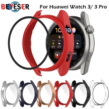 Ochranné Pouzdro pro Huawei Watch 3 Hodinky, Kryt Tvrzené Sklo Full Screen Protector pro Huawei Wathc 3 Pro Smartwatch Shell