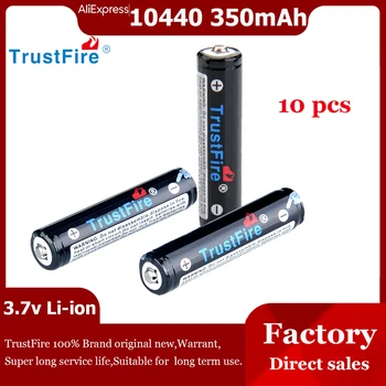 TrustFire 350mAh 10440 li-ion Baterie 3.7 V Dobíjecí LED Svítilna Li-ion článků AAA s PCB na Hračky Myši Baterie