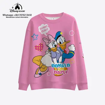 Nové Podzimní Značka Disney Mickey a Minnie Karikatura Kolem Krku Módní Ležérní Chlapci a Dívky Oblečení, Dámy Dlouhý Rukáv Svetr