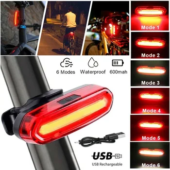 Kolo Zadní Světlo Vodotěsný USB Dobíjecí LED MTB Bezpečnostní Výstražné Světlo, Lampa na Kole Blikající Doplňky Cyklistické Světlo