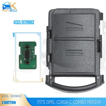 Keyecu Dálkové Ovládání Klíč, 2 Tlačítka, 433,92 MHz pro Nový Opel Corsa C Meriva Tigra