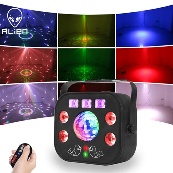 CIZÍ 5V1 DJ Disco Party Fázi světelný Efekt Laser Vzory RGBW LED Magic Ball Svatební Party Par UV Černý Světelný Strobo Lampa