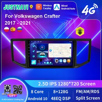 JUSTNAVI Android 10.0 Pro Volkswagen Crafter 2017 - 2021 autorádio Carplay 6G 128 G Multimediální Video Přehrávač, Navigace 4G Ne 2din