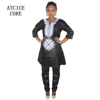 Africké Šaty Pro Ženy Měkký Materiál Emboridery Design, Top A Kalhoty