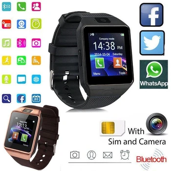 Digitální Dotykový Displej Chytré Hodinky DZ09 Q18 Náramek Fotoaparát, Bluetooth náramkové Hodinky SIM Karty Smartwatch pro Ios Android Telefony Podporují