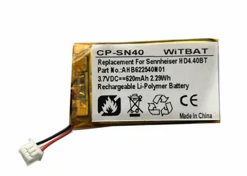 Nové 3.7 V 620mAh Li-Polymer Baterie pro Sennheiser HD4.40BT Dobíjecí Akumulátor pack Náhradní AHB622540N01