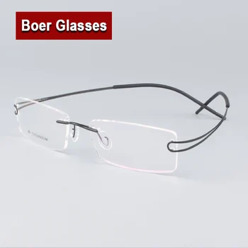 8 Barev Hingeless Bez Obrouček Non-Šroub Z Čistého Titanu Flexibilní, Unisex Brýle, Brýle Optické Podívaná Rám #6116 #6117