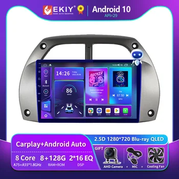 EKIY T900 8G 128 G Carplay Android AutoRadio GPS, Multimediální Přehrávač Pro Toyota RAV4 Rav 4 2001 2002 roky 2003-2006 DSP autorádia 2 Din