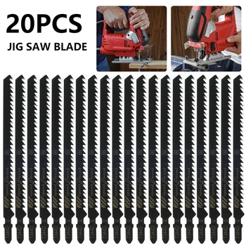 20ks/set HCS Jig Saw Blades T344D pro Rychlé Řezání Rovné Řezání Délka Jigsaw Čepele 150 mm pilový list, Řezné Nástroje