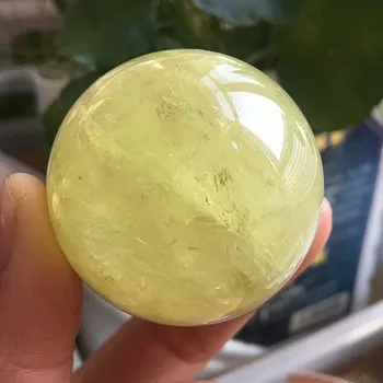 1KS Citrín Kameny, Míč, Přírodní Žlutý Křemen Kamenné Koule Krystal Fluoritu Míč Léčení Gemston