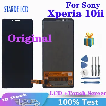 Původní Oled Displej Pro Sony Xperia 10 II LCD Obrazovka XQ-AU51 XQ-AU52 Digitizéru Shromáždění Náhradní Pro Sony X10 II LCD