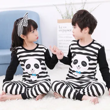 Děti Pyžama Soupravy Holčička Oblečení Zvíře Panda Chlapci Sleepwear Děti Bavlněné oblečení pro volný čas, Pyžama Dětské noční Prádlo Batole pyžama
