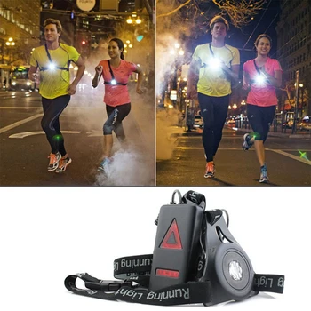 V noci Běžící Světlo, Venkovní Sportovní Vodotěsné LED Bike Kolo, Svítilna USB Nabíjecí jízda na Kole Jogging Varování Hrudi Lampa BC0644