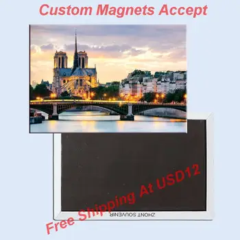 Kovové Zabalené Magnety SOUVEMAG Home Dekor Samolepky,Notre Dame DE Paris, Francie Suvenýr Lednice Magnet 5686