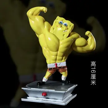 Kawaii Spongebobs Patrick Star Pvc Svalové Desktop Auto, Ornament, Kreslený Anime Obrázek Hračky pro Holky, Vtipný Dárek k Narozeninám